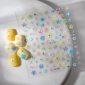 3D embossed daisy nail stickers with macaron colors and sparkling rhinestones for manicure - Fresh Daisy Flower Style (CO-176)