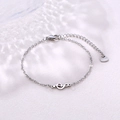 Pulsera de notas musicales de acero inoxidable pulido con colgante de clave de sol y cadena - Estilo Plateado (XLY154)