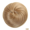 Golden synthetic hair bun extension with natural texture and drawstring, color code 103 - Honey Blonde (103)