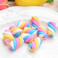 Ciondoli colorati a spirale in argilla per marshmallow per artigianato fai-da-te - Blu
