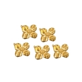 Set di 5 ciondoli a quadrifoglio in acciaio inossidabile oro per gioielli DIY - Fiore a Quattro Petali / Oro