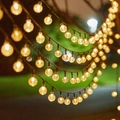 Solar outdoor string lights with warm white bubble globes for garden decoration - Bubble Crystal Ball (warm Colors) / Solar: 12m 100 LEDs