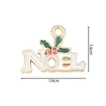 Christmas NOEL enamel letter charm with holly berry detail for DIY jewelry making - 2329 NOEL Pendant