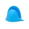 Mini manopla de silicona azul para horno con forma de tiburón y textura antideslizante - Azul