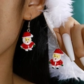 Niedliche Weihnachtsmann-Ohrhänger aus Harz für Damen im festlichen Design - Roter Weihnachtsmann