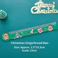 Green gingerbread man 15cm ruler with Christmas tree patterns in OPP bag - 15CM / Christmas Gingerbread Man
