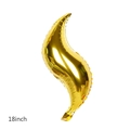 18-inch gouden S-vormige folieballon met metallic afwerking voor feestdecoraties - 18 Inch / Goud