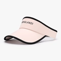 Pink ice silk sun visor for women with black trim and MENGLANDI letter logo - Pink