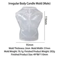 Silikonform für männlichen Torso mit Maßen 116mm und Gewichtsangabe von 76,1g für Kerzen - Männliche Torso-Form