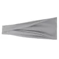 Diadema deportiva elástica gris claro con textura de punto transpirable para fitness - Gris claro