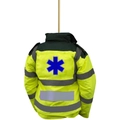 Flat acrylic paramedic jacket ornament with yellow high-visibility neon design and star of life - 4-Fluorescent Yellow EMS Jacket