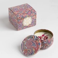 Soy wax scented candle in a paisley metal tin with dried flower petals and gift box - Extra Small Bubble Wrap 5.5 X 3.6 Cm. / Osmanthus