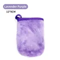 Waschbarer lavendelfarbener Flanell-Abschminkhandschuh aus Mikrofaser, 13x9 cm - Lavendel