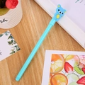 Light blue creative gel pen featuring a 3D cute cartoon blue bear silicone topper - Patch Bear Blue