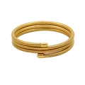 Elegant gold multi-layer spiral spring bracelet with a minimalist stainless steel design - Ordinary Band 3-Layer / Gold