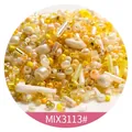 Mezcla de cuentas Miyuki en dorado y crema para creación de joyas DIY, modelo MIX3113# - Estilo de Formas Mixtas (Mix3113) / 10g aprox. 500 cuentas / Serie Amarilla