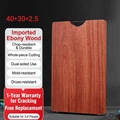 Rectangular ebony wood cutting board 40x30x2.5cm with durable single-piece construction - Whole Wood 40*30*2.5cm