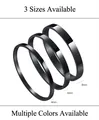 Tre larghezze di bracciali in acciaio al titanio nero opaco da 4 mm, 6 mm e 8 mm - Largo 8mm / Nero