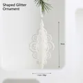 Champagne glitter acrylic hollow scroll ornament, size 19x11cm for Christmas decor - Champagne Irregular Ball