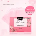 Papel absorbente de grasa facial con aroma a rosa, caja floral de 100 hojas - Aroma a Rosa / 100 Hojas/Caja
