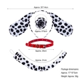Set costume da dalmata con cerchietto orecchie, naso a pois, collare rosso e coda, kit 4 pezzi - Set Orecchie+Naso+Coda di Cane Maculato+Collare Rosso