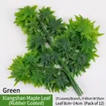 Artificial green Xiangshan maple leaf spray with 15 realistic coated fabric leaves 60cm - Green Glue-coated Fragrant Hill Maple
