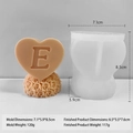 Rose bear heart letter silicone mold for handmade soap and chocolate crafts - Letter E Mold J-0606