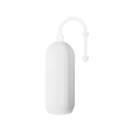 White silicone leak-proof travel bottle sleeve with hanging hook for toiletries - 3rd Gen (Hook & Plug) / White
