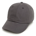 Minimalist dark gray cotton baseball cap for kids with six-panel breathable design - Dark Gray