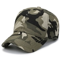 Gorra de béisbol clásica de camuflaje con estructura de seis paneles y visera curva - Ajustable / Camuflaje