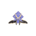 Purple Black Gold Beetle Brooch