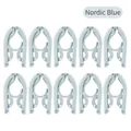 10er-Set faltbare Reisekleiderbügel in Nordic Blue mit platzsparendem Design für Reisen - Nordic Blau