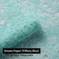 Hollow-out fiber mesh wrapping paper in Tiffany blue, 50x70cm size for floral bouquets - Teal Blue