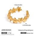 Detail showing dimensions and 18K gold star ring measurements on a white background - Gold Star Style (JDR0302020)