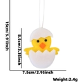 Pendentif poussin de Pâques sortant de l'œuf en feutre jaune, décor de 15 cm de hauteur - Poussin qui Sort de l'Œuf