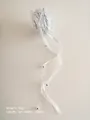 Nastro natalizio trasparente bianco 5m con perle argentate per regali e decoro albero - Nastro di Natale O (Nastro Bianco con Perla Argentata)