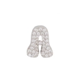 Exquisite silver letter A pendant encrusted with sparkling white cubic zirconia stones - Letter A Pendant