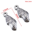 Colgante de cangrejo en acero inoxidable plateado para bisutería DIY de 18mm - Caracola Grande 7,5×18mm / Color Acero