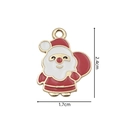 Christmas Santa Claus enamel charm in red and gold finish, size 2.4cm by 1.7cm - 2356 Enamel Santa