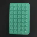Green 40-suction cup rectangular silicone pad for phone non-slip attachment - Double Sided 24 Holes / Lake Green