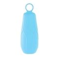 Light blue leakproof silicone travel bottle sleeve with top loop for outdoor bottles - 2nd Gen (Portable Loop) / Blue
