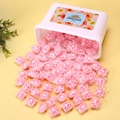 Pink laundry fragrance beads in a white box with individual packets for clothing care - 100pcs Pink Boxed