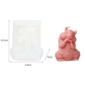 Cute squirrel silicone candle mold with 10.2cm height and 6.8cm base size dimensions - Chin-holding Squirrel