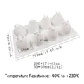 White 8-cavity fruit mousse silicone cake mold for DIY French chiffon baking desserts - 8-Cavity Strawberry Mousse Mold / White