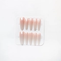 Pink gradient aurora press-on nails in long almond shape with pearlescent finish - Hailey Pearl Style 015 (D443)