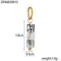 Detailed view of 1.8cm stone bead pendant with dimensions and 1.0g weight specs - Mixed Stone Patterns