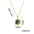 Dreamy universe necklace with blue planet moon pendant and micro-set zircon stones - 353 Sun Moon Stars Gold