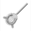 Polished stainless steel Hawthorne strainer with high-density spring and three-slit design - Tube Handle 5-Stripe Strainer