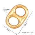 Golden soda pull tab charm connector for DIY jewelry measuring 19x13x2mm - Soda Can Tab / Gold