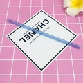 Reusable blue glass straw made of heat-resistant borosilicate with a transparent finish - 8*200mm / Light Blue Straight